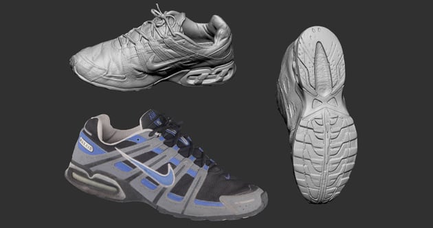 A 3D prop scan of a Nike shoe, capturing every detail for digital use, from Pixel Light Effects
