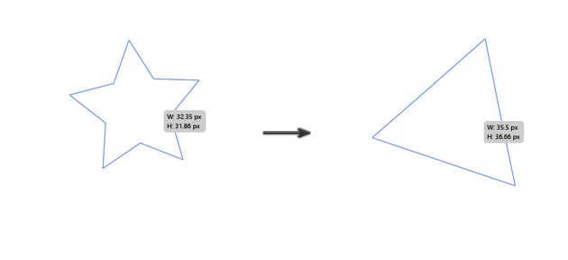 A star and a triangle