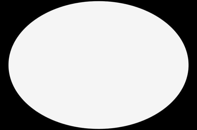 Create a white ellipse on a black background