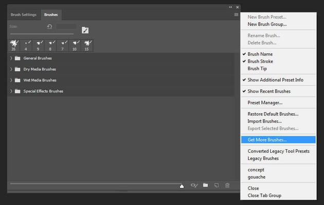 Get More Brushes Dialogue