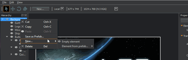 Add a new Button prefab