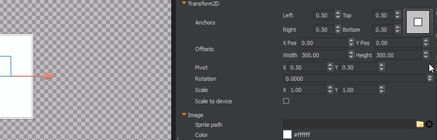 Empty UI Canvas - Anchor properties