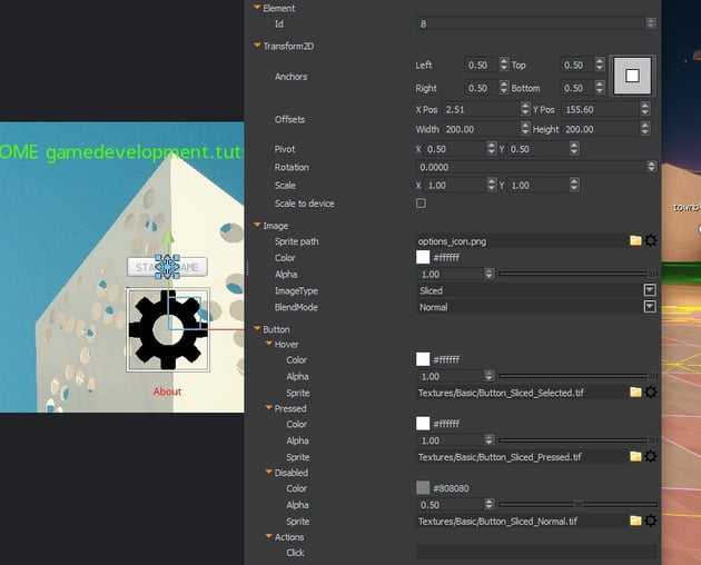 UI Editor - Text Background and Buttons layout