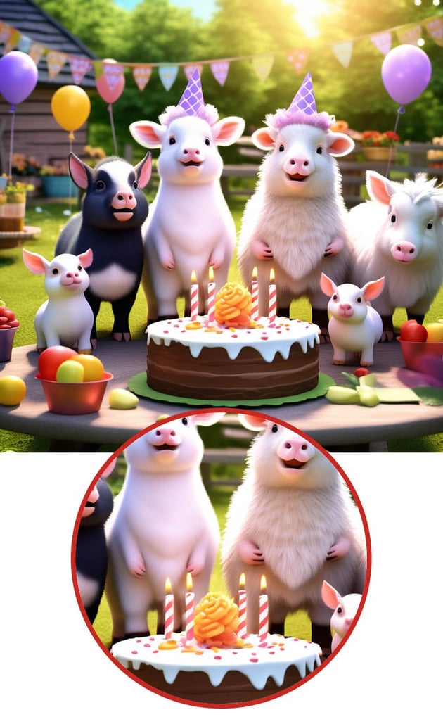 scene with strange-looking additional hooves 