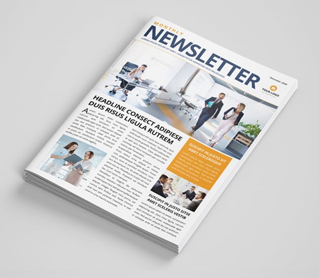 Corporate real estate newsletter template