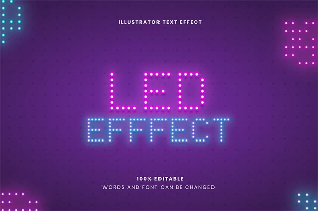 LED text effect