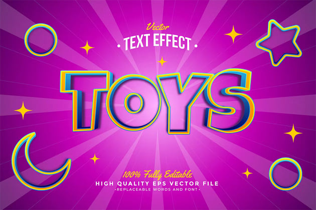 toys text effect