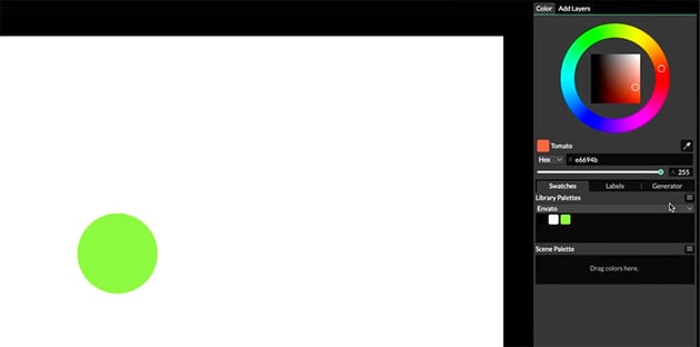 color palette in cavalry