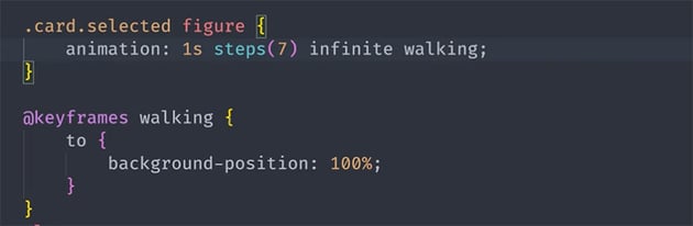 animation for walking