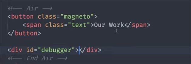 html for magnetic button
