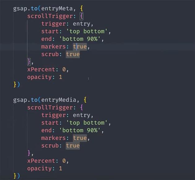 scroll animation code