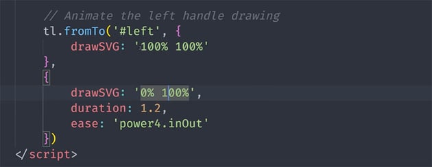 animate left part of logo