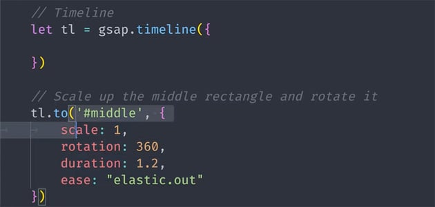 animate the middle of the logo