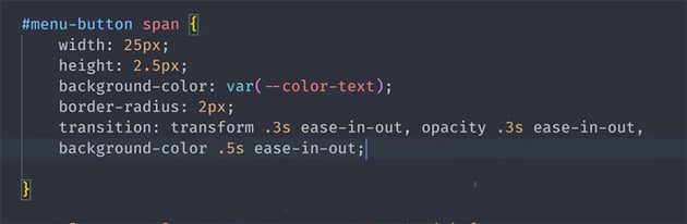 menu icon transition
