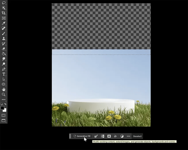 expand sky with generative fill