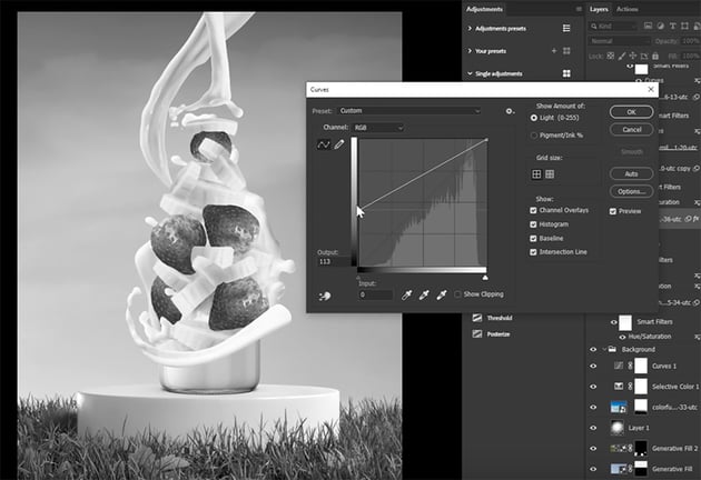 milk curves adjustment
