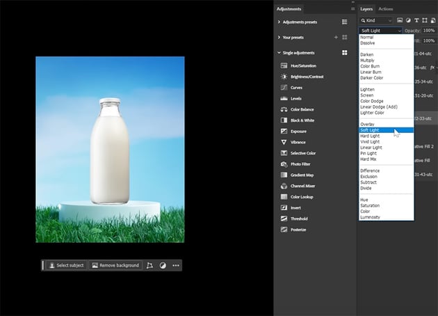 soft light mode for sky
