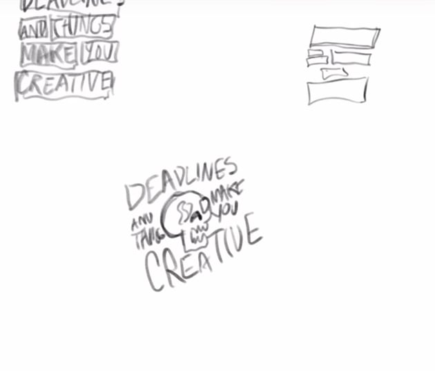 initial sketch with skull