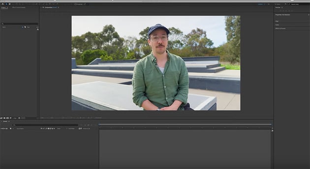 default after effects layout