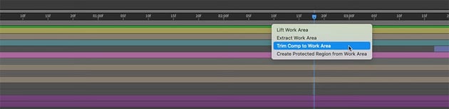 trim comp to work area