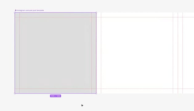 setup for instagram carousel in figma