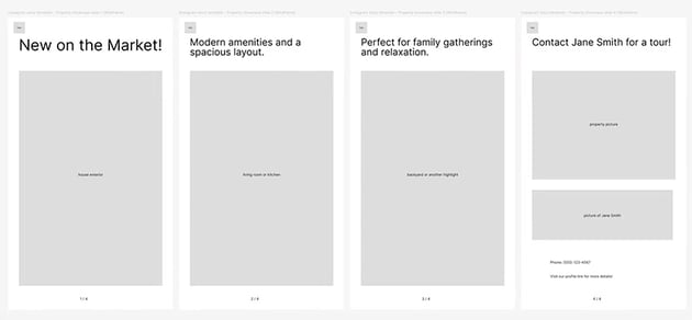 wireframe for instagram story