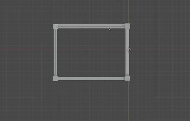 four walls in top view