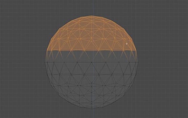 select top of sphere