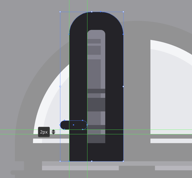 adding the final segment to the left arch girder