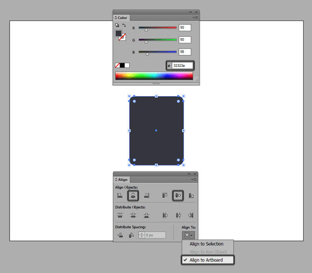 creating and aligning the badges main shape