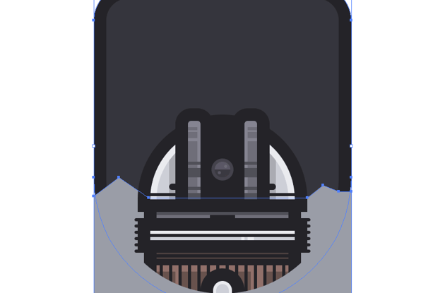 creating the main shape for the mountain landscape