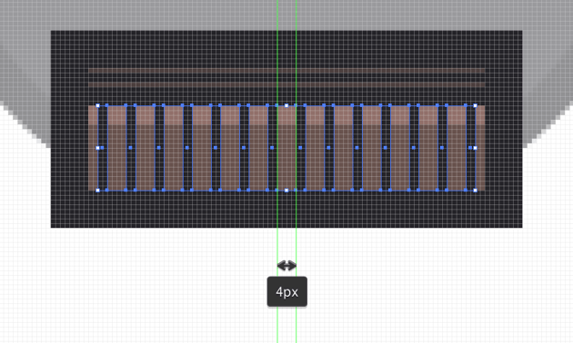 example of using the pixel preview mode