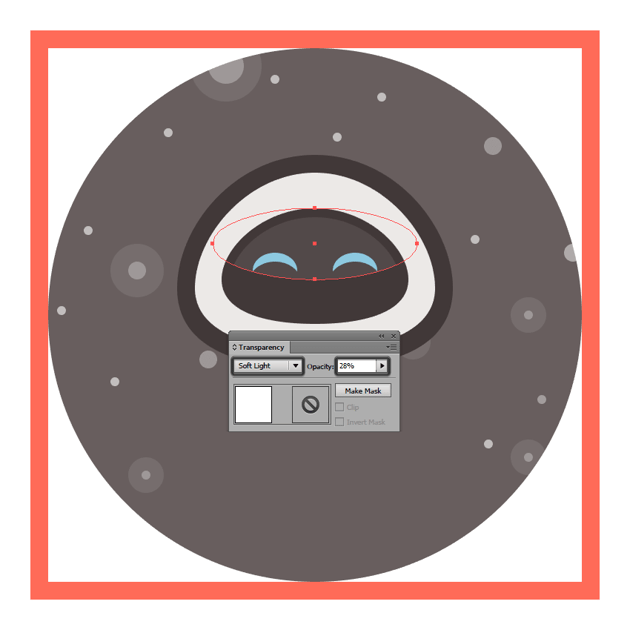 adjusting the transparency settings for eves display reflection