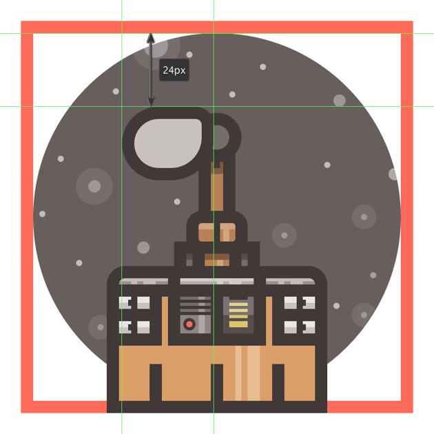 creating the main shapes for wall-es left eye