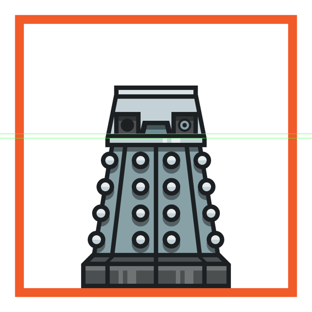 creating and positioning the daleks right arm