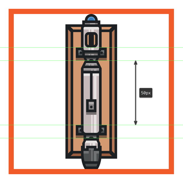 creating and positioning the sonic screwdrivers stand extending arms