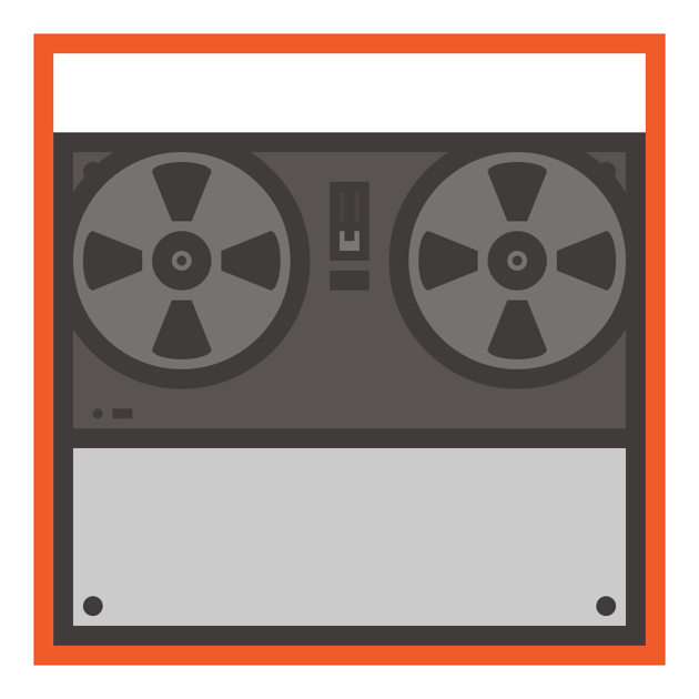 adding the little decals from underneath the tape recorders left reel wheel