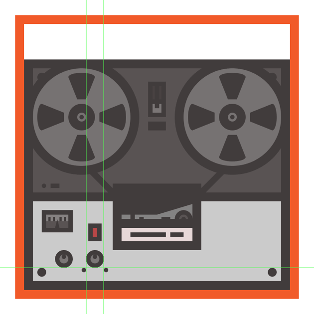 adding the little gain indicators to the tape recorders second knob