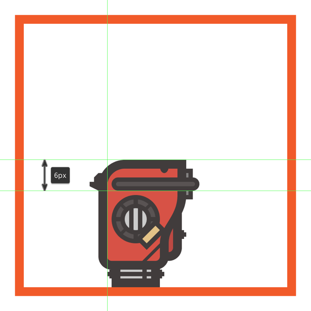 adding the little outfacing section to the chainsaws body