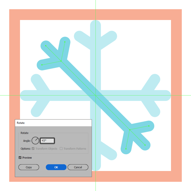 Image: https://cms-assets.tutsplus.com/uploads/users/523/posts/29775/image/creating-and-positioning-the-main-shapes-for-the-first-snowflake's-left-diagonal-section.png adding the left diagonal section to the first snowflake