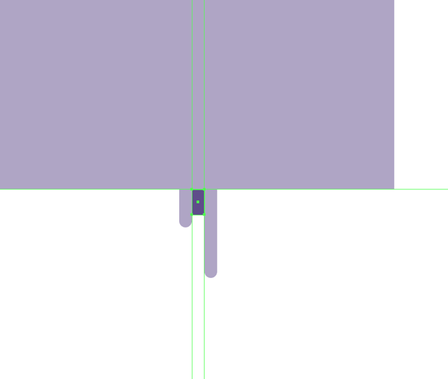 adding the middle section to the first paint drip