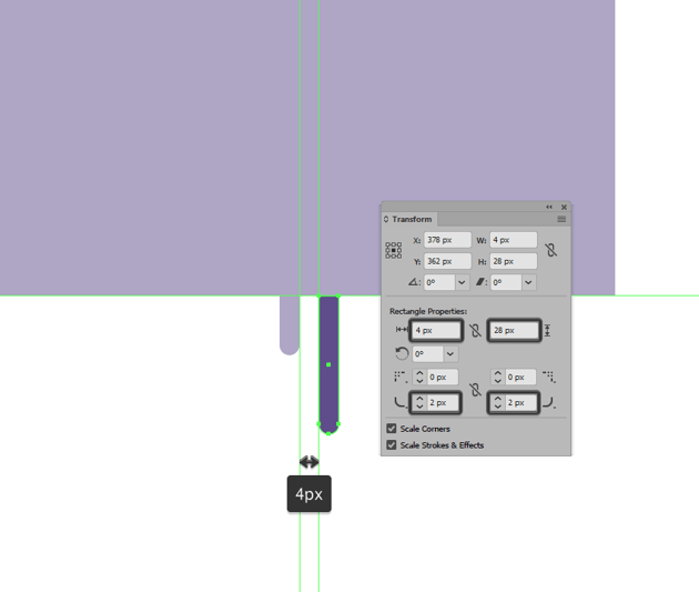 adding the taller section to the first paint drip