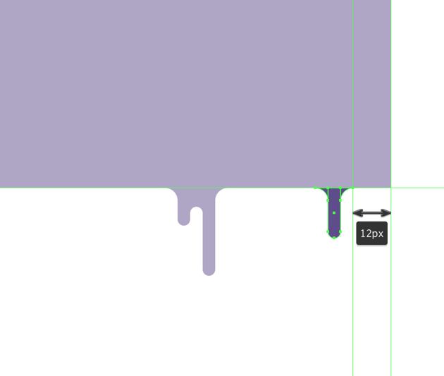 adding the second paint drip