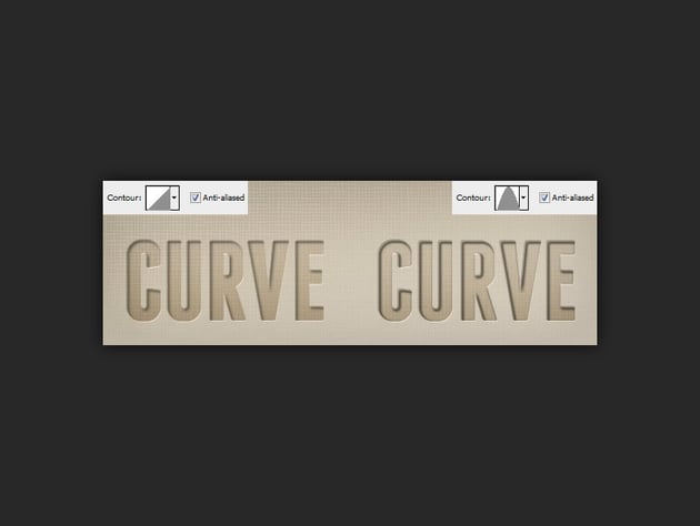 example of using different shadow contours