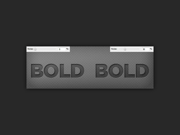 example of different shadow noise levels