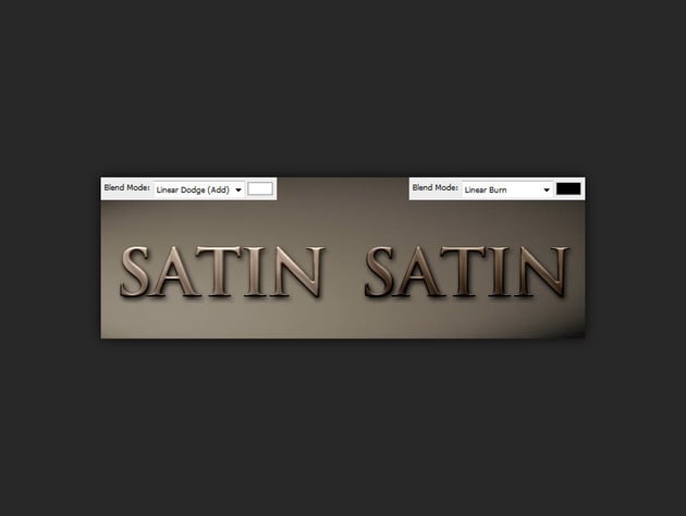 example of using linear dodge versus linear burn