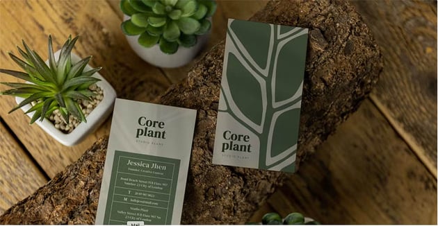 Vertical Business Card Mockup