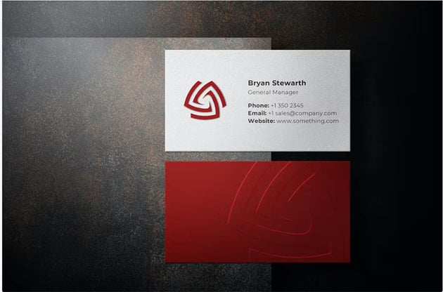 Embossed Business Card