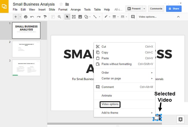 Dropdown Menu in Google Slides