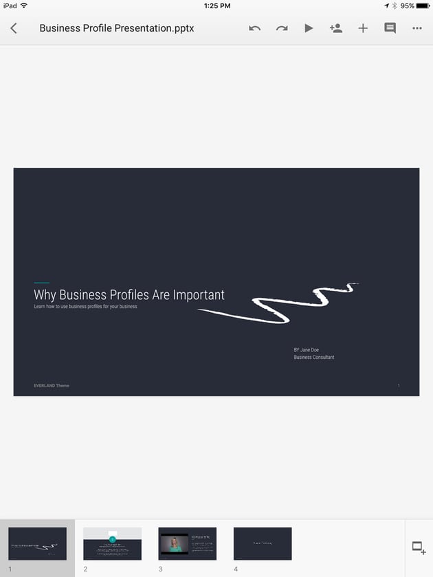 Open Google Slides Presentation